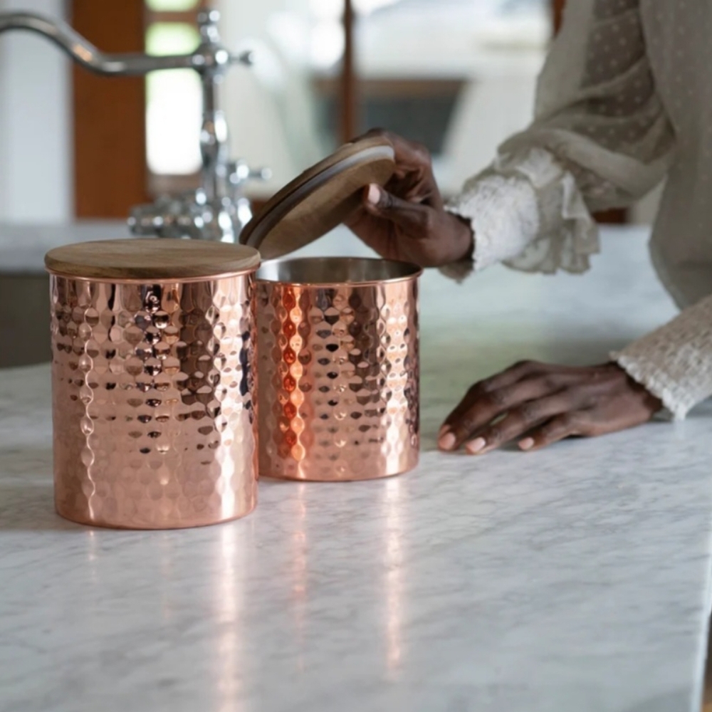 Uncommon James Copper CannistersSet of 2